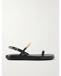 Tod's - Embellished Leather Slingback Sandals - Lyst