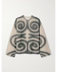 Nanushka - Maura Printed Ribbed Wool And Cashmere-Blend Sweater - Lyst