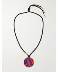 Dries Van Noten - Tone, Enamel And Cord Necklace - Lyst