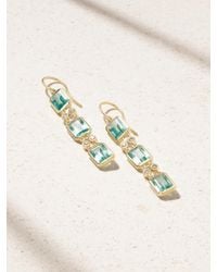 Ileana Makri - Tile Drop 18-Karat Apatite And Diamond Earrings - Lyst