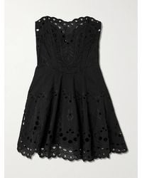 Charo Ruiz - Bail Broderie Anglaise Cotton-Blend Mini Dress - Lyst
