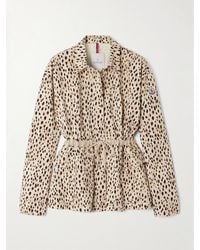 Moncler - Saulon Jacke Aus Canvas Aus Einer Baumwollmischung Mit Animal-Print Und Applikation - Lyst