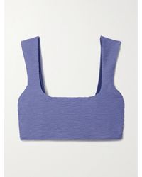 Mara Hoffman - Raina Bikini-Oberteil Aus Recyceltem Stretch-Matelassé - Lyst