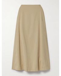 Matteau - Organic Cotton-Blend Twill Maxi Skirt - Lyst