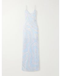PUCCI - Printed Silk Crepe De Chine Maxi Dress - Lyst