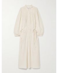 Isabel Marant - Dalida Smocked Cotton-Blend Voile Midi Dress - Lyst