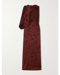 Erdem - Draped Floral-Jacquard Crepon Gown - Lyst