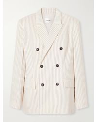 FRAME - The Avenue Double-Breasted Striped Blazer - Lyst