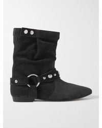 Isabel Marant - Stania Studded Suede Ankle Boots - Lyst
