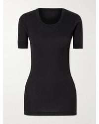 Calvin Klein - Aubriella Ribbed Stretch Organic Cotton-Jersey T-Shirt - Lyst