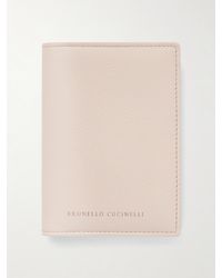Brunello Cucinelli - Embossed Textured-Leather Cardholder - Lyst