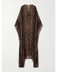 Saint Laurent - Leopard-Print Wool Kaftan - Lyst