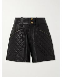 Isabel Marant - Candice Quilted Leather Shorts - Lyst