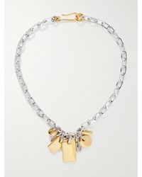 Laura Lombardi - Diario Rhodium- And-Plated Necklace - Lyst