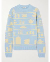 JW Anderson - Crockery Pullover Aus Wolle Mit Intarsienmuster - Lyst