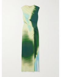 Jonathan Simkhai - Acacia Midikleid Aus Stretch-Jersey Mit Batikmuster Und Raffungen - Lyst