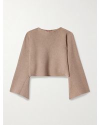 Altuzarra - Trip Cropped Ribbed Merino Wool And Cashmere-Blend Sweater - Lyst