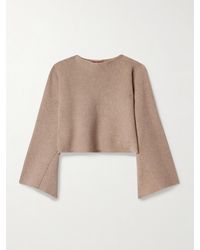 Altuzarra - Trip Cropped Ribbed Merino Wool And Cashmere-Blend Sweater - Lyst