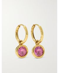 Octavia Elizabeth - Net Sustain Nesting Gem Petite Gabby 18-Karat Recycled Sapphire Hoop Earrings - Lyst