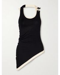 Jean Paul Gaultier - Asymmetric Layered Buckled Ribbed Cotton-Jersey Tank - Lyst