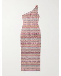 Missoni - One-Shoulder Striped Stretch-Mesh Coverup - Lyst