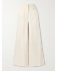 JOSEPH - Alanel Hose Mit Weitem Bein Aus Einer Seiden-Baumwollmischung - Lyst