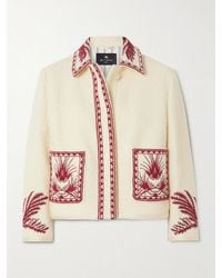 Etro - Bestickte Jacke Aus Woll-Boucle - Lyst