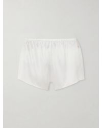 ÉTERNE - Lane Silk-Blend Satin Shorts - Lyst