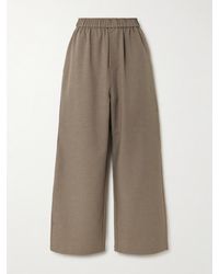 Frankie Shop - Baxter Hose Mit Weitem Bein Aus Twill - Lyst