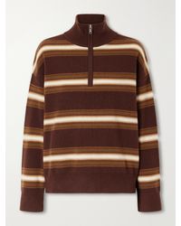 STAUD - Hudson Striped Cashmere Turtleneck Sweater - Lyst