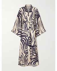 Johanna Ortiz - Boa Whisper Belted Zebra-Print Linen Cover-Up - Lyst