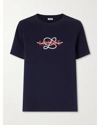 Loewe - Anagram-Embroidered Cotton-Blend T-Shirt - Lyst