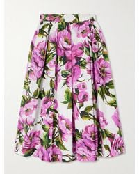 Dolce & Gabbana - Skirt With Floral Motif - Lyst