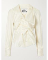 Vivienne Westwood - Drunken Draped Cotton-Twill Shirt - Lyst
