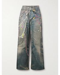 Acne Studios - Printed Wide-Leg Jeans - Lyst
