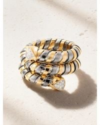 Marina B - Trisola 18-Karat, Diamond And Titanium Ring - Lyst
