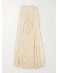 Zimmermann - Valiant Belted Lace Cotton-Blend Maxi Dress - Lyst