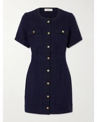 Giuliva Heritage - Vera Crepe-Trimmed Wool-Blend Bouclé-Tweed Mini Dress - Lyst