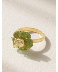 Irene Neuwirth - Tropical Flower Ring Aus 18 Karat Mit Turmalin Und Chrysoberyll - Lyst
