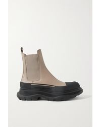 Alexander McQueen Leather Exaggerated-sole Chelsea Boots - Multicolour
