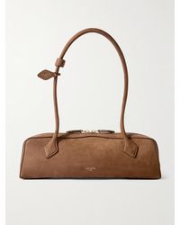 Alaïa - Le Teckel Medium Nubuck Shoulder Bag - Lyst