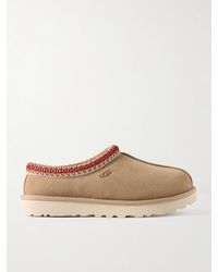 UGG - Tasman Slippers Aus Veloursleder Mit Fleecefutter Aus Einer Wollmischung Und Stickereien - Lyst