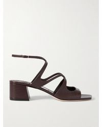 Jimmy Choo - Azilia 45 Lizard-Effect Leather Sandals - Lyst