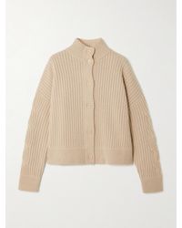 Max Mara - Cardigan En Laine Et Cachemire Mélangés À Mailles Côtelées Et Torsadées Afelio - Lyst