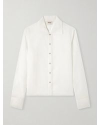KHAITE - Jaylin Cotton And Silk-Blend Shirt - Lyst