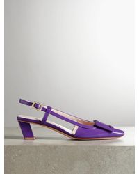 Roger Vivier - Escarpins À Brides Arrière En Cuir Verni Belle Vivier 45 - Lyst