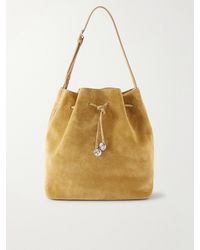 Liffner - Charm Suede Drawstring Shoulder Bag - Lyst