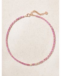 SHAY - 18-Karat Rose Sapphire And Diamond Tennis Necklace - Lyst