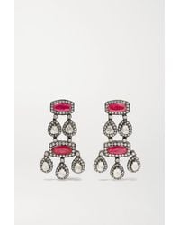 Amrapali - Sterling Silver And 18-karat Gold Ruby And Diamond Earrings - Lyst