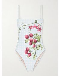Agua Bendita - Durazno Embellished Printed Recycled Swimsuit - Lyst